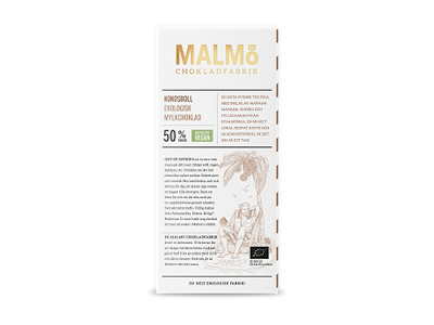 Malmö Vegansk Plade Mælk 50 % Kokosboll Øko