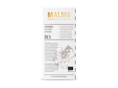 Malmö Plade Mørk 55 % Kaffekross Øko