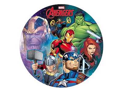 Vaffelprint Avengers Ø20 cm