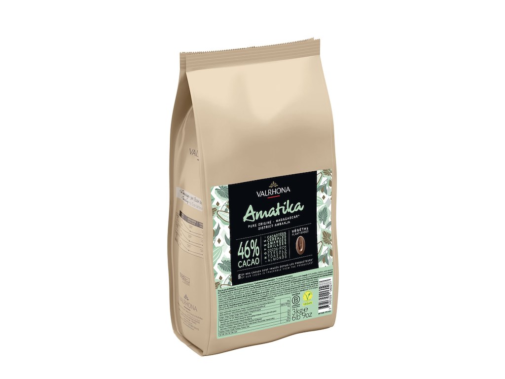 Valrhona Amatika Lys, Vegansk Chokolade 46% 3 kg
