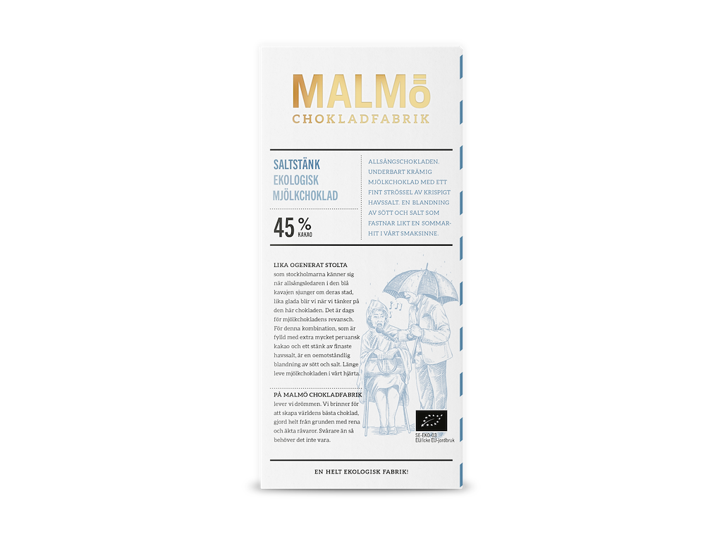 Malmö Plade Mælk 45 % Saltstänk Øko