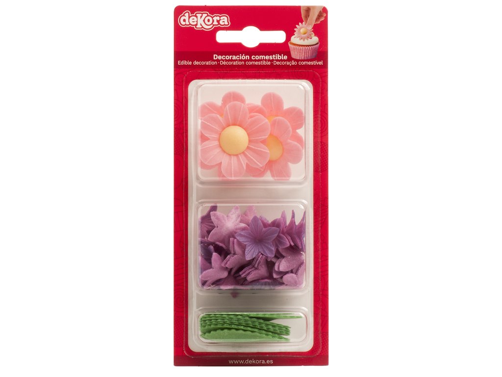 Vaffel blomster og blade