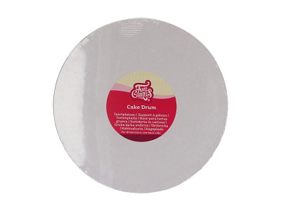 Bryllupskageunderlag hvid 25cm rund 