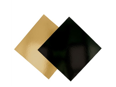 Guldpap m/sort 18x18cm 50 stk