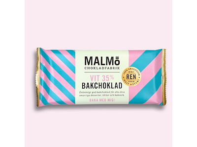 Malmö Bagechokolade Hvid 35 % Øko