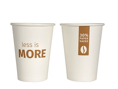 Kaffebæger pap 36cl hvid 50 stk