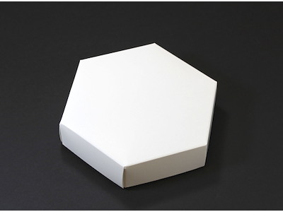 Æske 6-kantet Hvid18,5x18,5 100stk