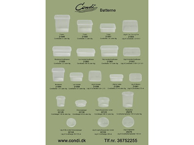 Condibøtte oversigt A4 (lamineret)