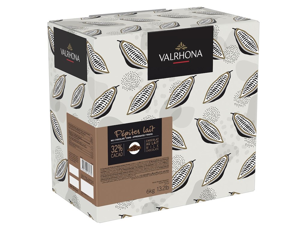 Valrhona Lait Mælkechokolade drops 32% 6 kg (bagestabil)