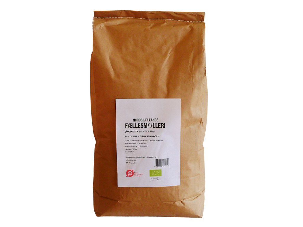 Hvedefuldkornsmel 12,5 kg (Stenkværnet) Øko