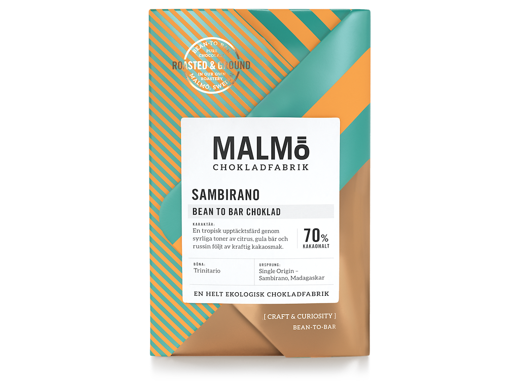 Malmö vegansk plade Sambirano 70% 15x58 g Øko