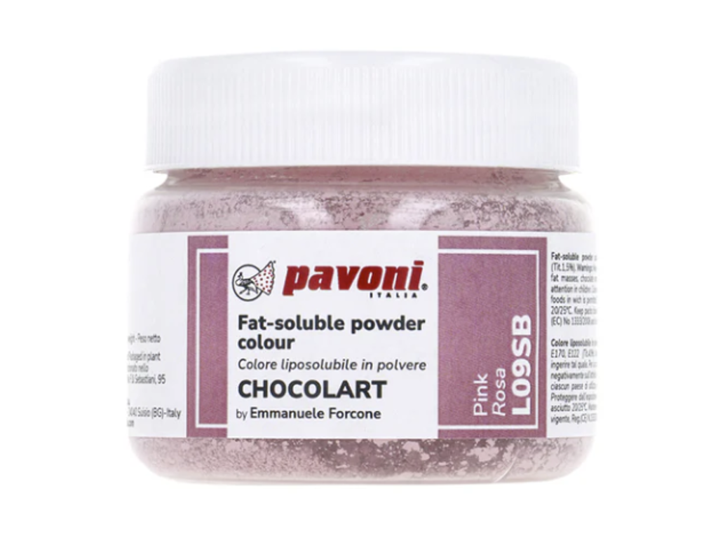 Farvepulver Pink 40 g, fedtopløselig