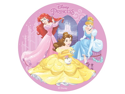 Vaffelprint Prinsesse Ø20 cm