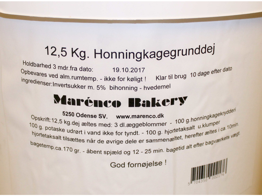 Honningkagedej 12,50 kg