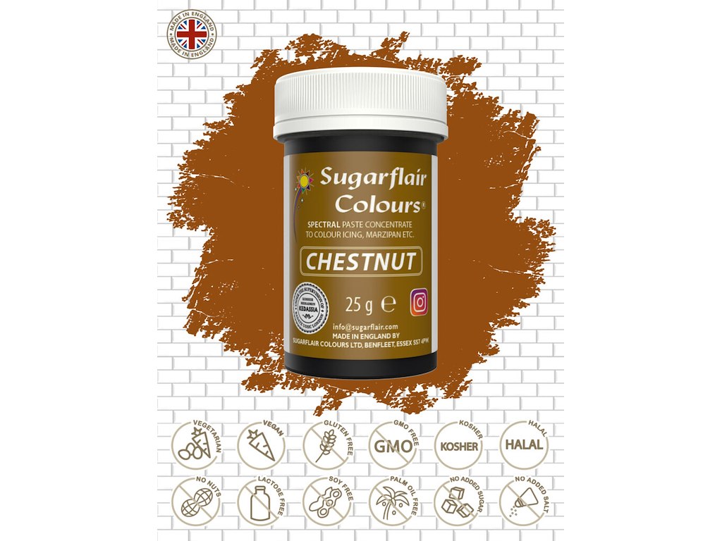 Farvepasta Chestnut/Kastaniebrun 25 g