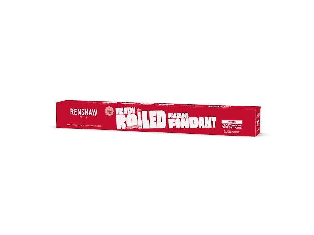 Fondant Hvid udrullet, Ø33 cm x 3,5 mm 450 g