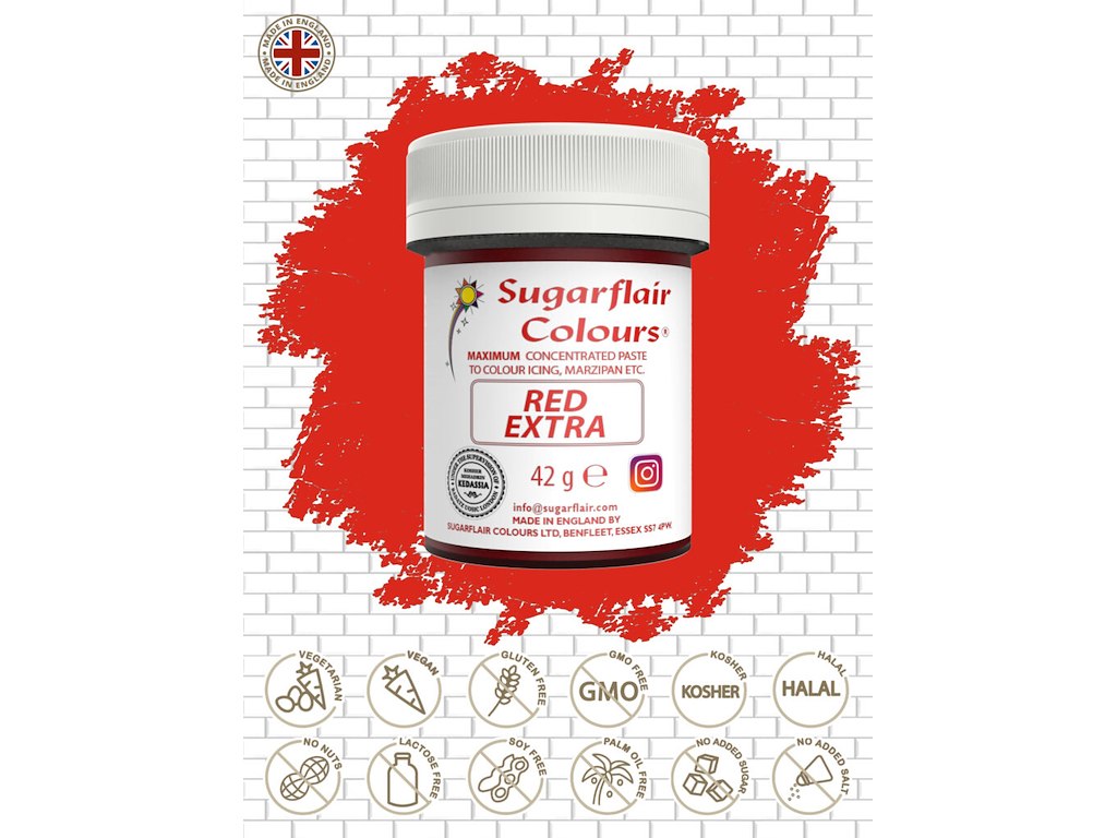 Farvepasta Rød Extra 42 g