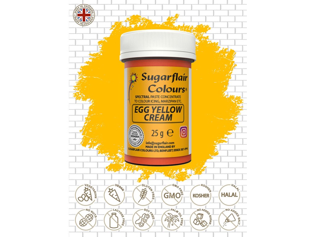 Farvepasta Egg Yellow/Æg gul 25 g