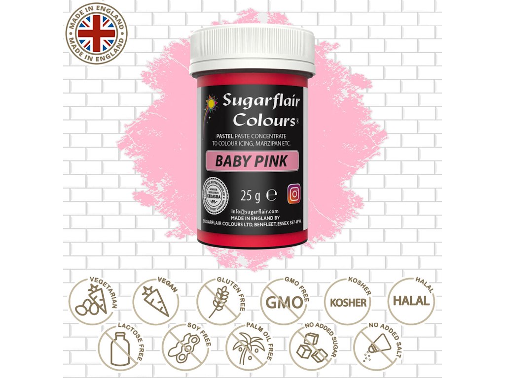 Farvepasta Baby Pink 25 g