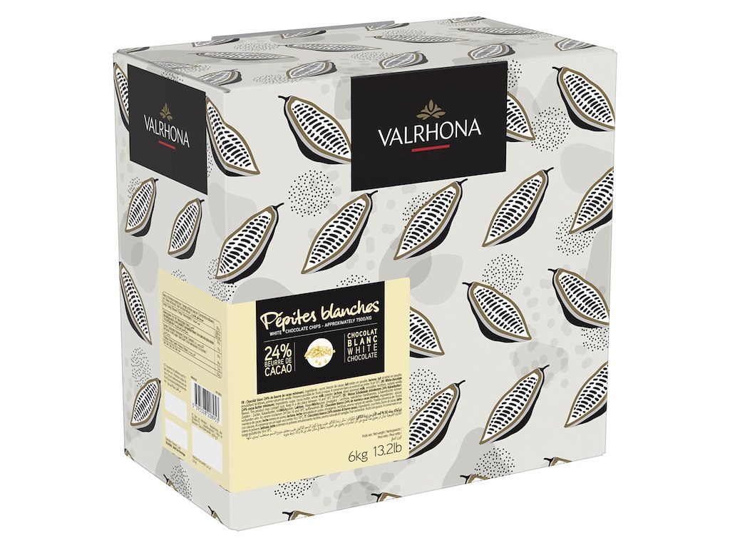 Valrhona Hvid chokolade 24% 6 kg (bagestabil)