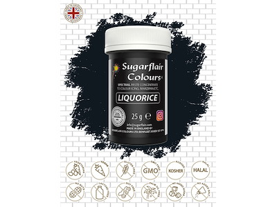 Farvepasta Liquorice/Sort, grå 25 g